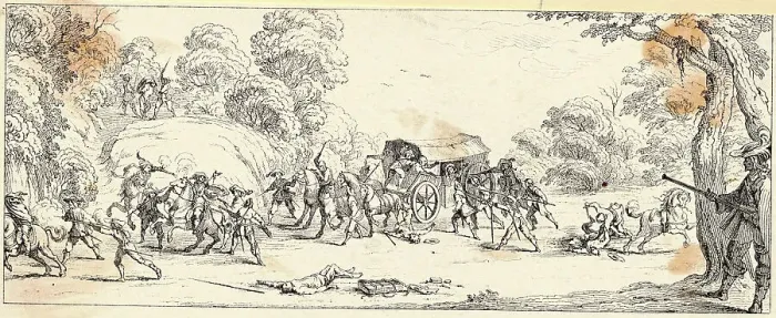 Framed Print : Bandits Accosting Troops Framed Print : Bandits Accosting Troops