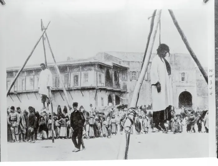 Framed Print : Bandits Hanged by Syrians in Beirut Framed Print : Bandits Hanged by Syrians in Beirut