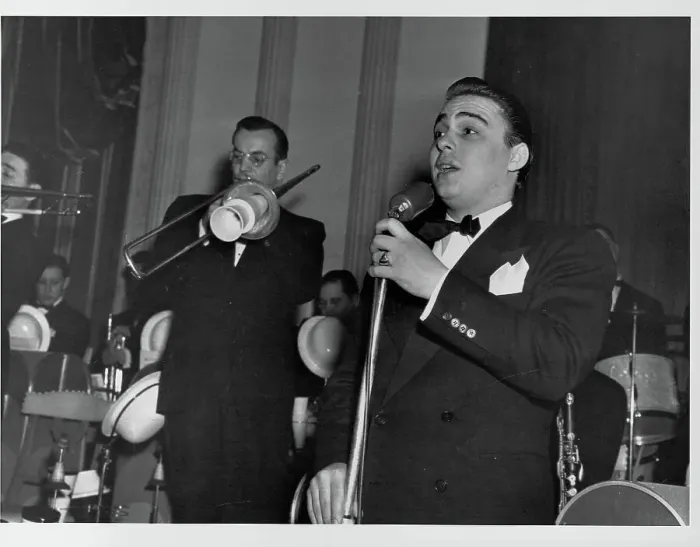 Framed Print : Bandleader Glenn Miller and Singer Ray Eberle Framed Print : Bandleader Glenn Miller and Singer Ray Eberle