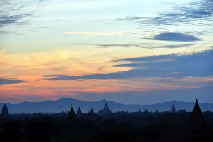 Framed Print : Bangan sunset myanmar asia Framed Print : Bangan sunset myanmar asia