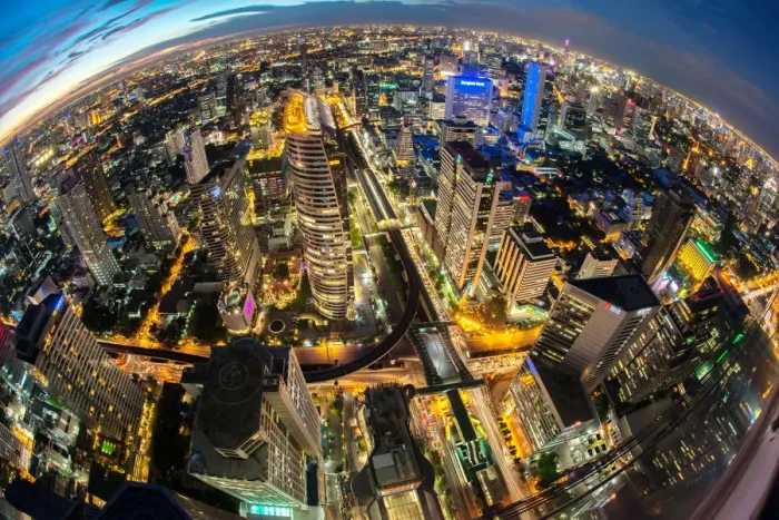 Framed Print : Bangkok fisheye view Framed Print : Bangkok fisheye view
