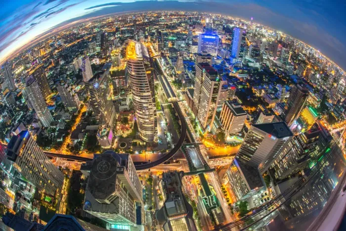 Framed Print : Bangkok fisheye view Framed Print : Bangkok fisheye view