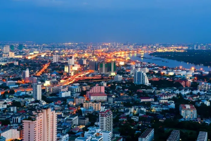 Framed Print : Bangkok and the river Framed Print : Bangkok and the river