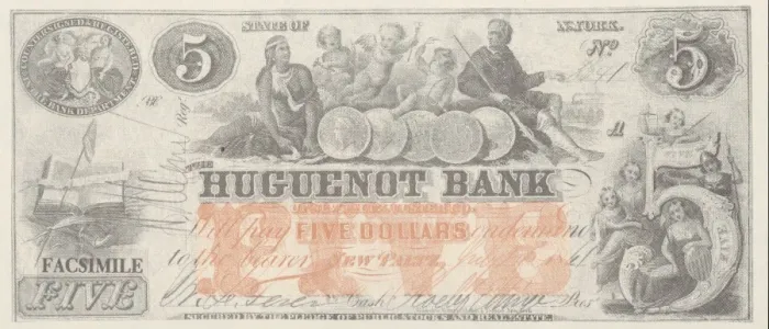 Framed Print : Bank Note. A Photograph of a Five Dollar Bank Note issued on July 14, 1861 Framed Print : Bank Note. A Photograph of a Five Dollar Bank Note issued on July 14, 1861