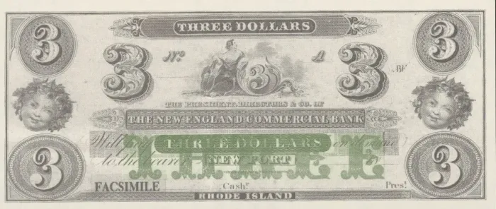 Framed Print : Bank Note. A Photograph of a Three Dollar Bank Note circa 1860 Framed Print : Bank Note. A Photograph of a Three Dollar Bank Note circa 1860