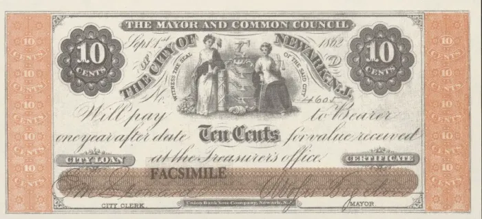 Framed Print : Bank Note. A Photograph of a 10 Cent Bank Note issued on September 1, 1862 Framed Print : Bank Note. A Photograph of a 10 Cent Bank Note issued on September 1, 1862