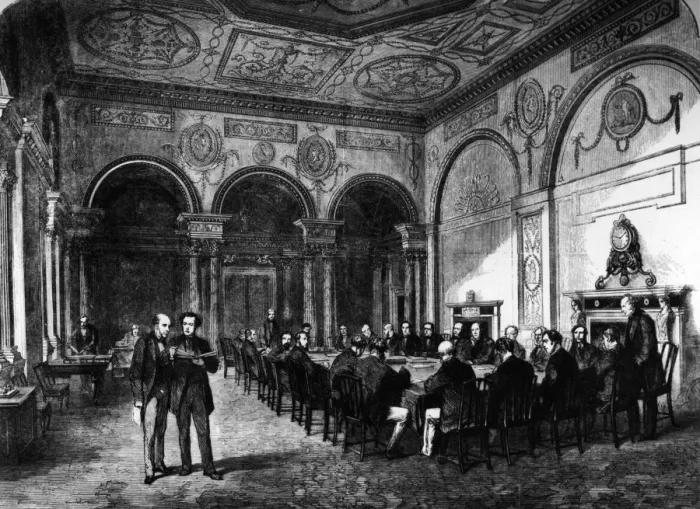 Framed Print : Bank Parlour Framed Print : Bank Parlour