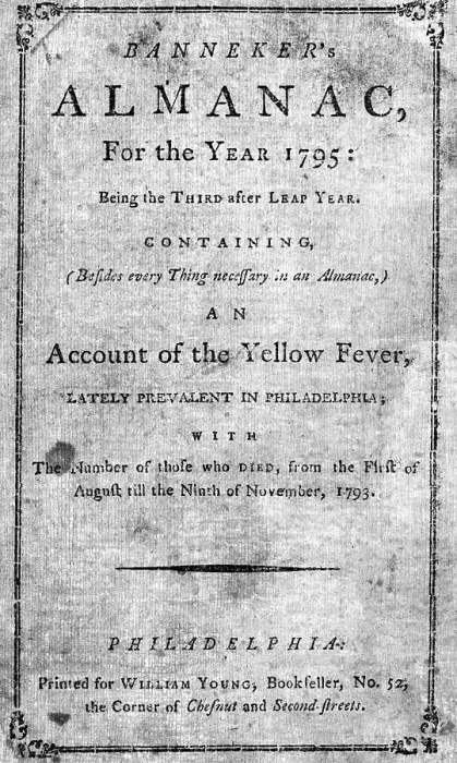 Framed Print : Banneker'S Almanac Frontispiece 1795