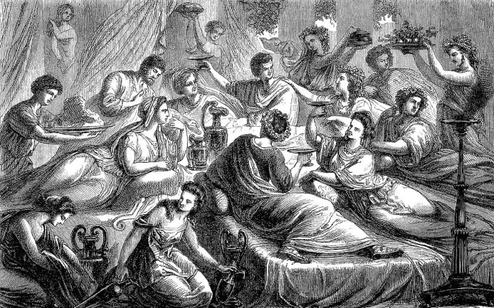 Framed Print : The Banquet of a Noble Roman in Ancient Rome, History of Ancient Rome, Roman Empire, Italy, Historical, Digitally restored reproduction of a 19th century original Framed Print : The Banquet of a Noble Roman in Ancient Rome, History of Ancient Rome, Roman Empire, Italy, Historical, Digitally restored reproduction of a 19th century original