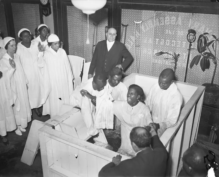 Framed Print : Baptism In Harlem Church Framed Print : Baptism In Harlem Church