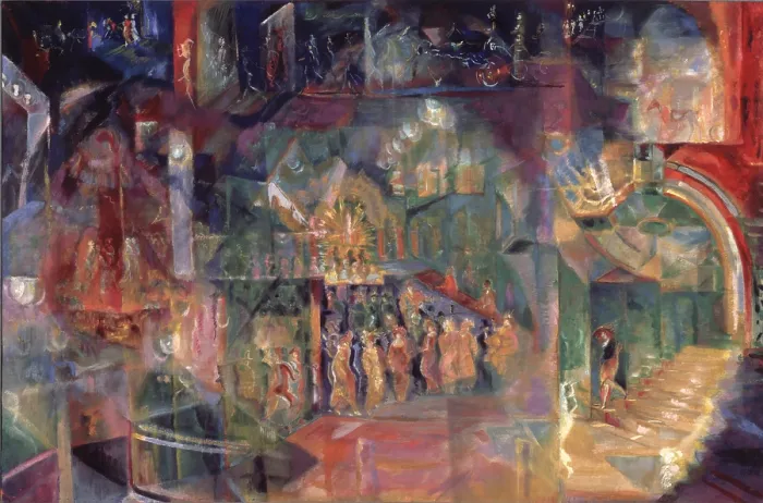 Framed Print : A Bar. Artist: Yakulov, Georgi Bogdanovich (1884-1928) Framed Print : A Bar. Artist: Yakulov, Georgi Bogdanovich (1884-1928)