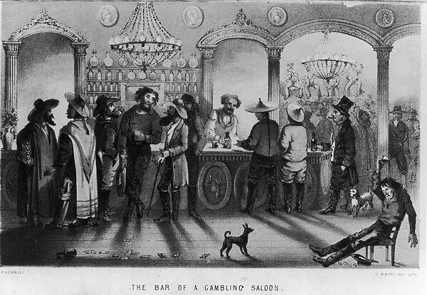 The Bar Of A Gambling Saloon