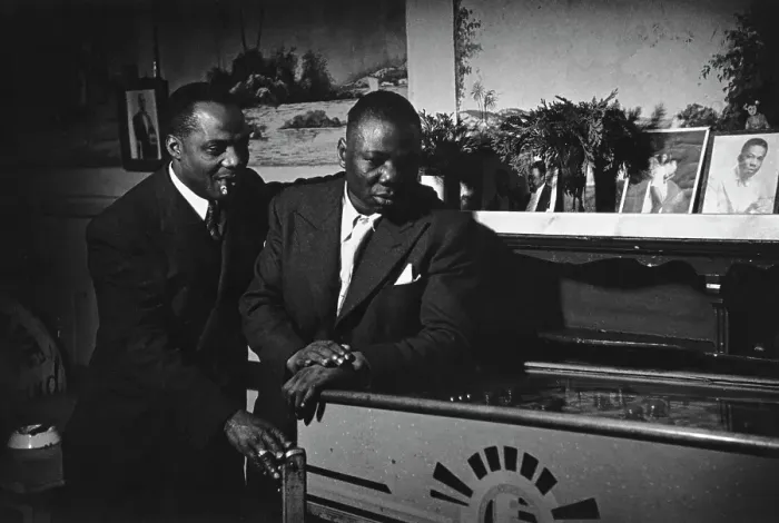 Framed Print : Bar Games. Two men stand next to a pinball machine in a bar, 1949 Framed Print : Bar Games. Two men stand next to a pinball machine in a bar, 1949