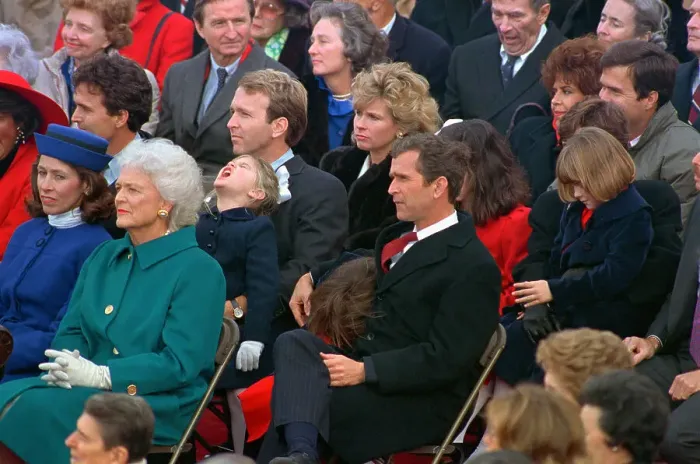 Framed Print : Barbara Bush and Family Listening to Inaugural Address Framed Print : Barbara Bush and Family Listening to Inaugural Address