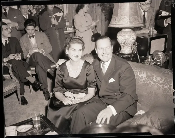 Framed Print : Barbara Hutton Seated with Baron Von Cramm Framed Print : Barbara Hutton Seated with Baron Von Cramm