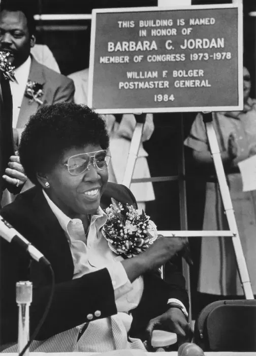 Framed Print : Barbara Jordan Smiling