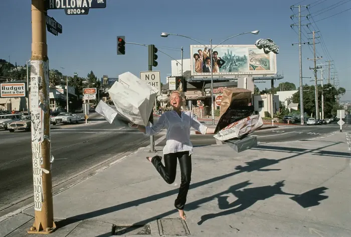 Framed Print : Barbara May On Sunset Boulevard, 1978 Framed Print : Barbara May On Sunset Boulevard, 1978