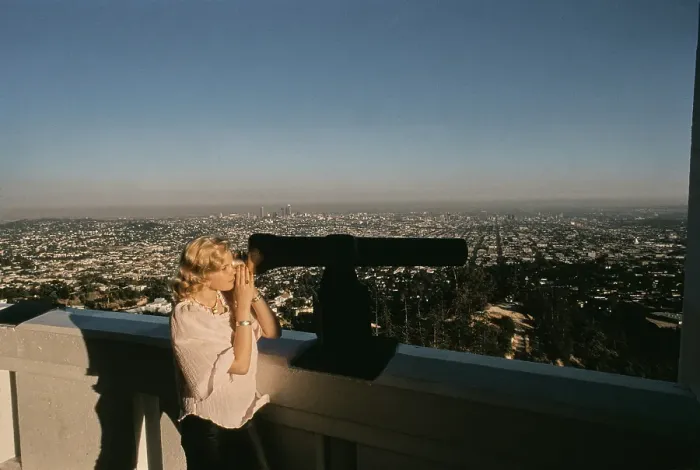 Framed Print : Barbara May Visits The Griffith Observatory, 1978 Framed Print : Barbara May Visits The Griffith Observatory, 1978