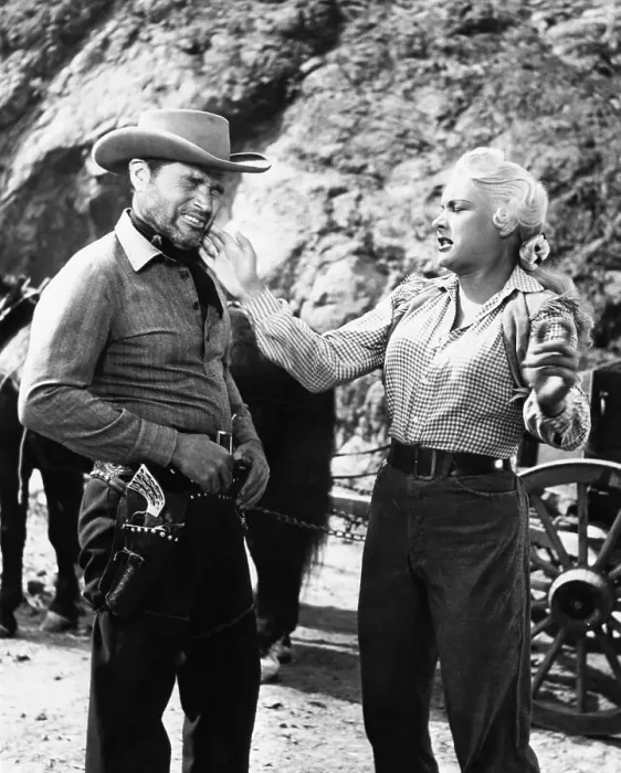 Framed Print : Barbara Payton and Tom Neal in Scenes from The Great Jesse James Raid Framed Print : Barbara Payton and Tom Neal in Scenes from The Great Jesse James Raid