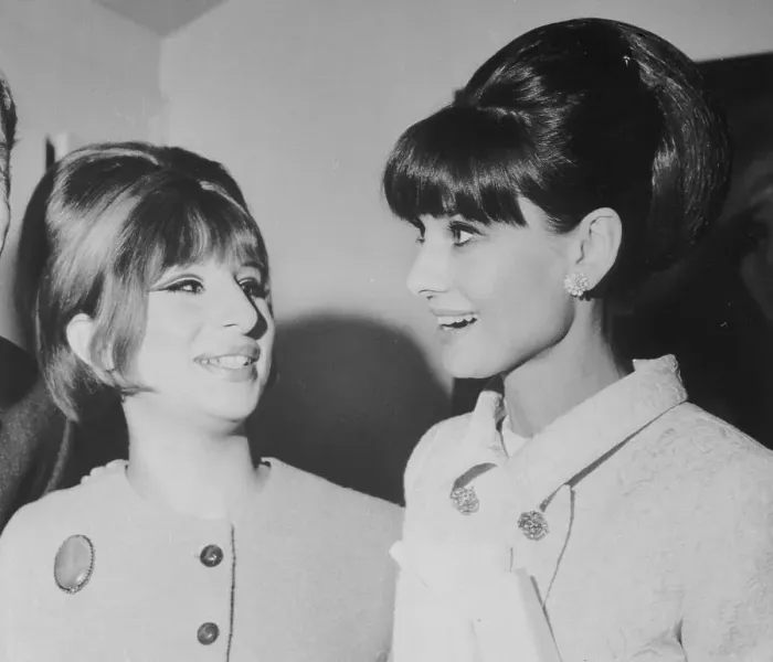 Framed Print : Barbara Streisand and Audrey Hepburn Talking Together Framed Print : Barbara Streisand and Audrey Hepburn Talking Together