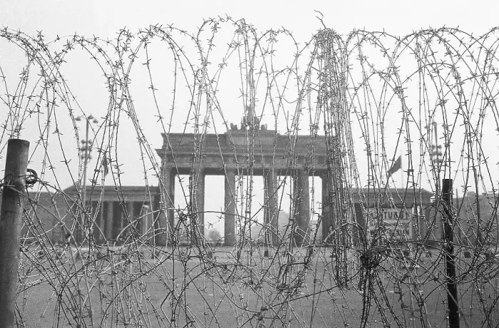Framed Print : Barbed Wire and Brandenburg Gate Framed Print : Barbed Wire and Brandenburg Gate