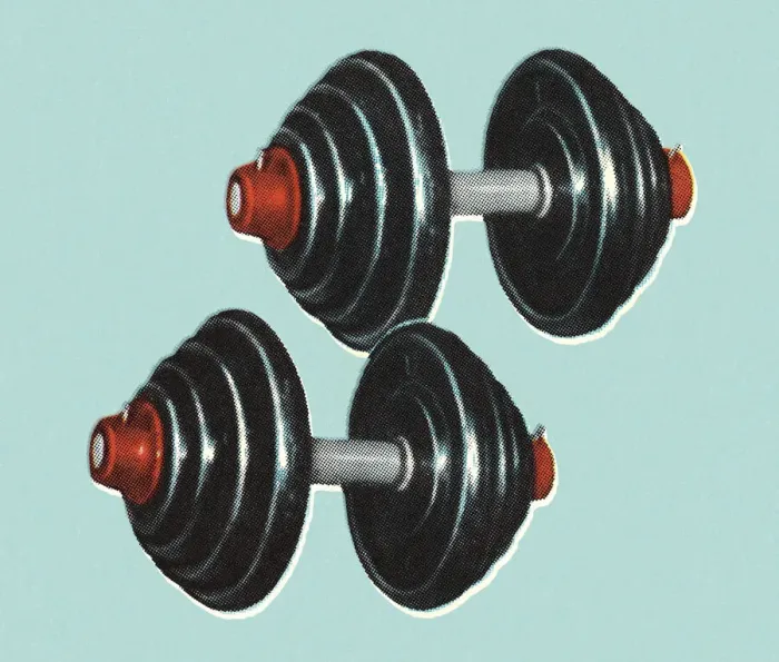 Framed Print : Two Barbells