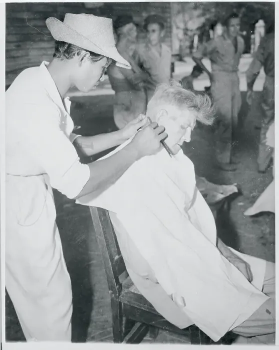 Framed Print : Barber Cutting Man's Hair Framed Print : Barber Cutting Man's Hair