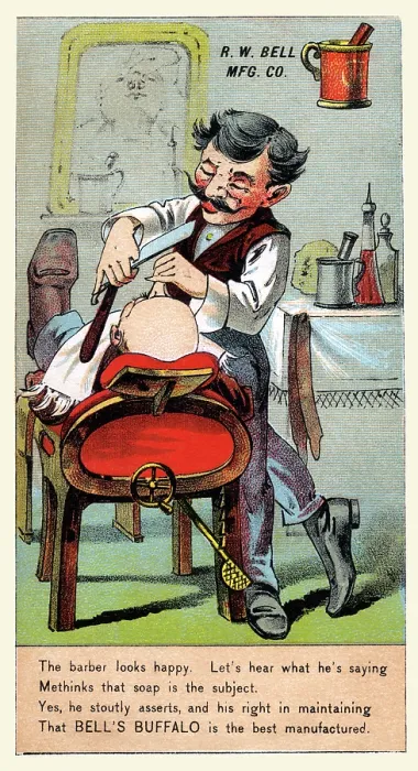 Framed Print : The Barber Looks Happy Framed Print : The Barber Looks Happy