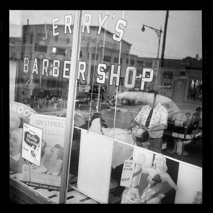 Framed Print : Barber Shop in 1950's Brooklyn Heights Framed Print : Barber Shop in 1950's Brooklyn Heights