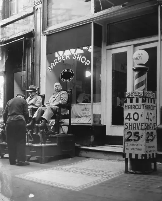 Framed Print : Barbershop In Chatham Square, Ny Framed Print : Barbershop In Chatham Square, Ny