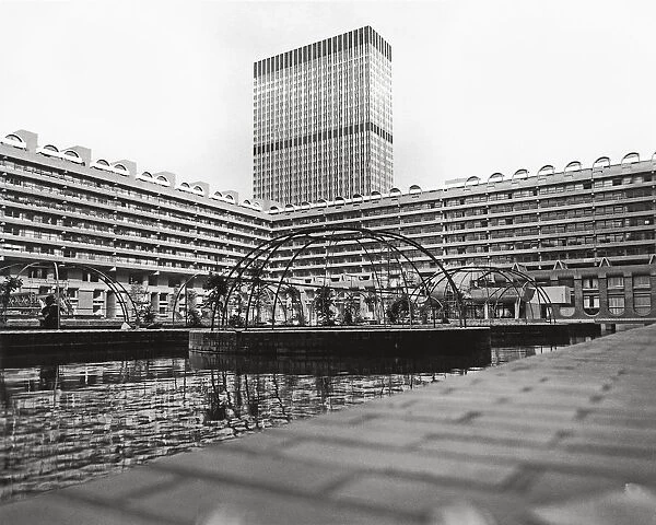 Barbican Estate. Floating gardens in the Barbican Estate, 23rd September 1970