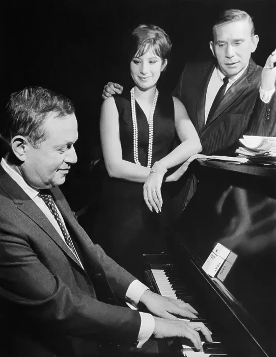 Framed Print : Barbra Streisand and Colleague Watching Jule Styne's Piano Playing Framed Print : Barbra Streisand and Colleague Watching Jule Styne's Piano Playing