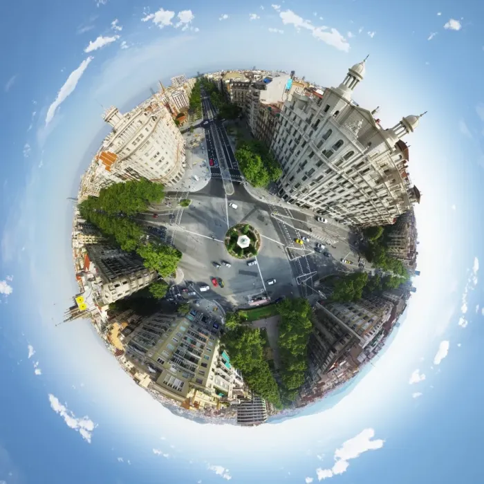 Framed Print : Barcelonas 360A City View From Above Framed Print : Barcelonas 360A City View From Above
