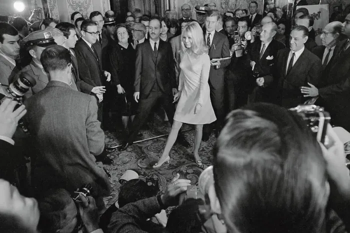 Framed Print : Bardot Press Conference Framed Print : Bardot Press Conference