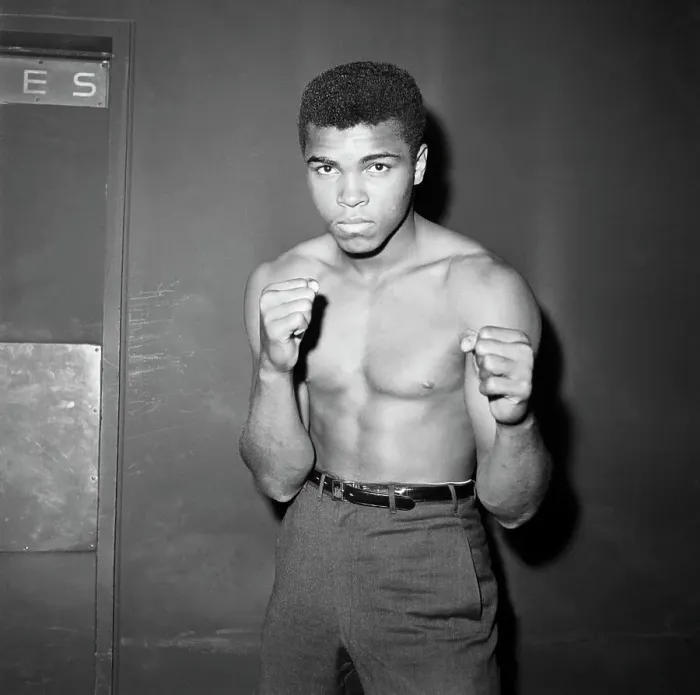 Framed Print : Barechested Cassius Clay Ready to Box Framed Print : Barechested Cassius Clay Ready to Box
