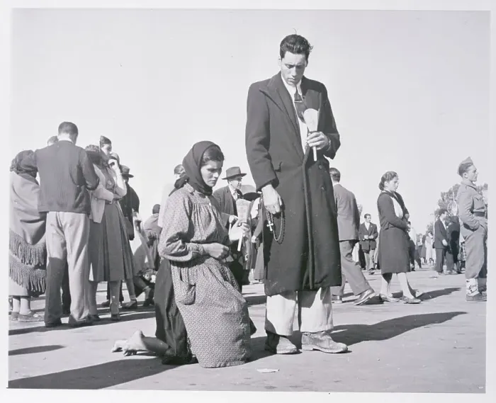Framed Print : Barefoot Pilgrim at the Shrine of Fatima, Portugal Framed Print : Barefoot Pilgrim at the Shrine of Fatima, Portugal
