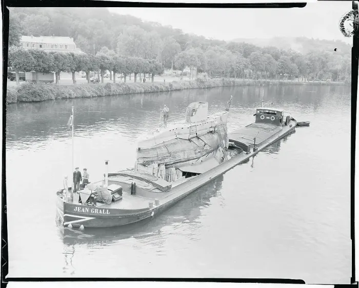 Framed Print : Barge Sailing Down the Seine River Framed Print : Barge Sailing Down the Seine River