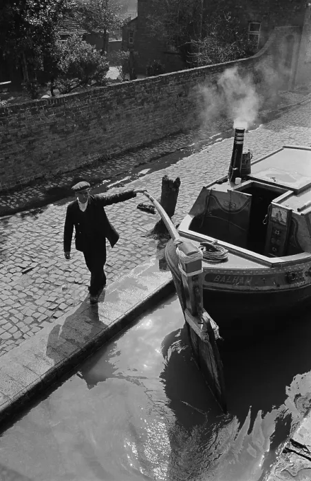 Framed Print : Bargee At Work Framed Print : Bargee At Work