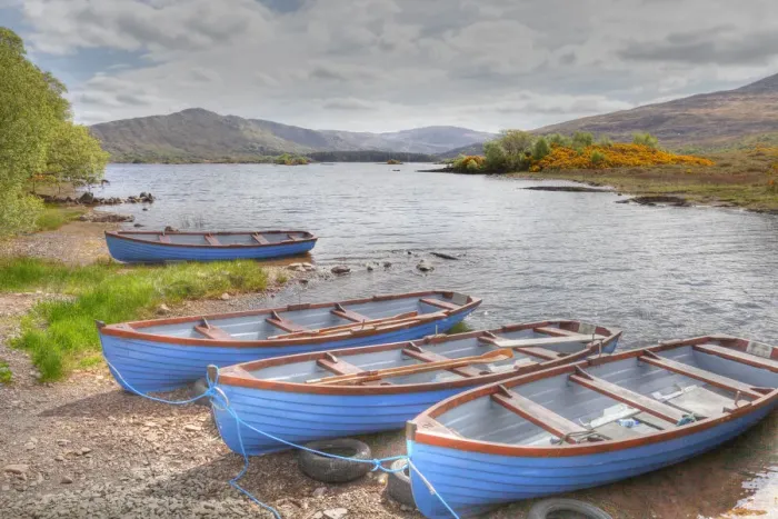 Framed Print : Barges, Cloonee Lakes, Cloonee Loughs, Beara Peninsula, County Kerry, Ireland, British Isles, Europe Framed Print : Barges, Cloonee Lakes, Cloonee Loughs, Beara Peninsula, County Kerry, Ireland, British Isles, Europe