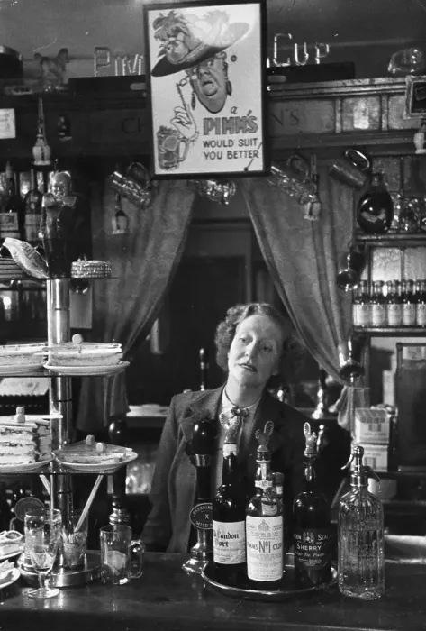 Framed Print : Barmaid In Bar Framed Print : Barmaid In Bar