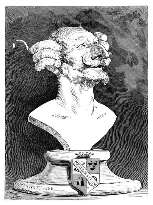 Framed Print : Baron Munchausen bust engraving Framed Print : Baron Munchausen bust engraving