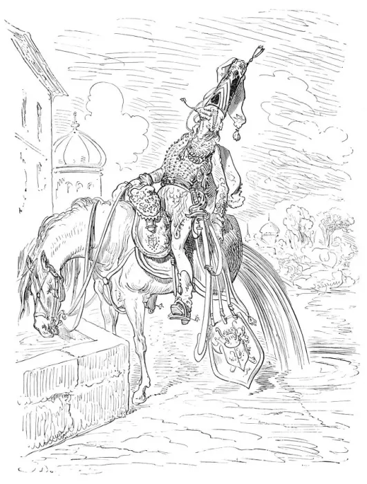Framed Print : Baron Munchausen engraving Framed Print : Baron Munchausen engraving
