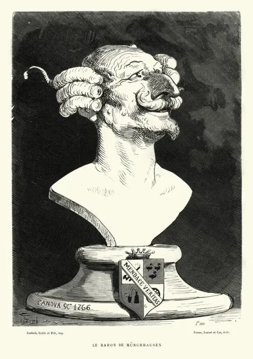 Framed Print : Baron Munchausen by Gustave Dore Framed Print : Baron Munchausen by Gustave Dore