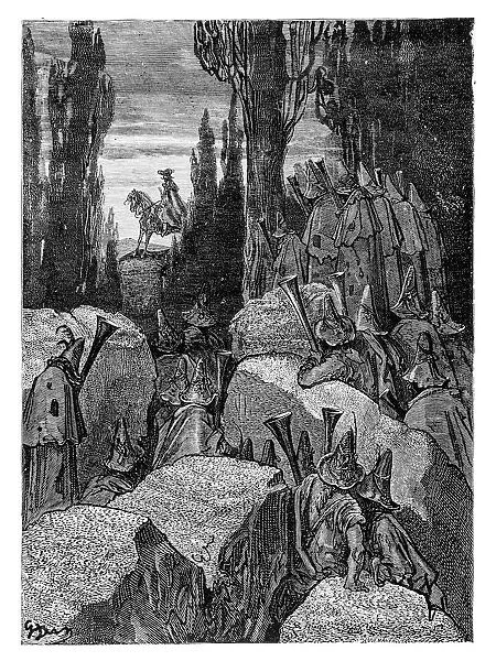 Baron Munchausen Highwaymen and brigands engraving
