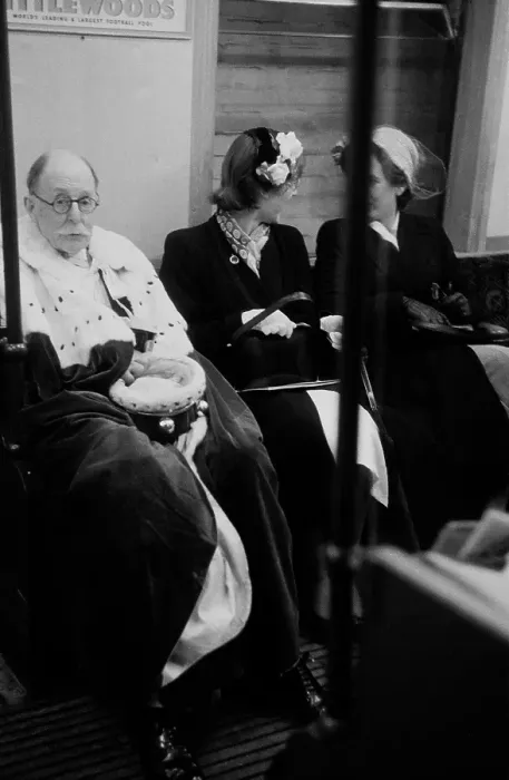 Framed Print : A Baronet On A Tube Train, 1953 Framed Print : A Baronet On A Tube Train, 1953