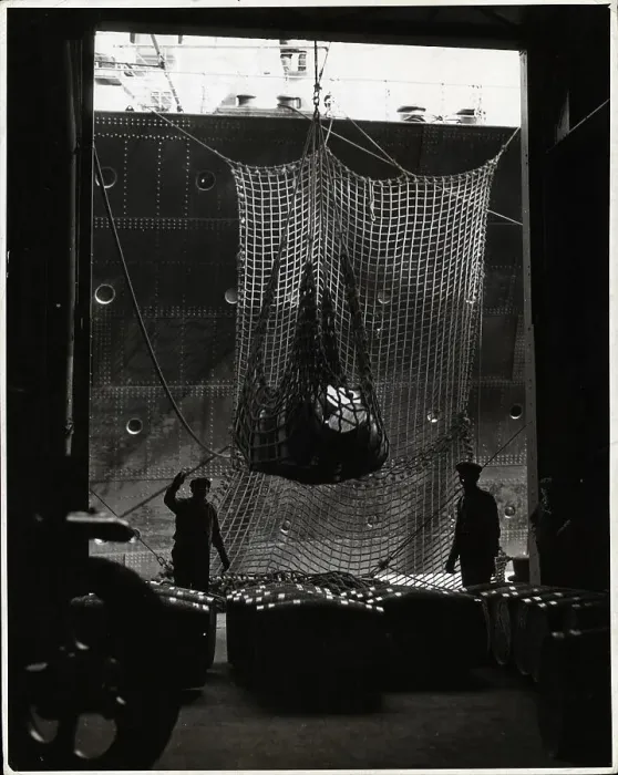 Framed Print : Barrels Being Lifted On To Ocean Liner Framed Print : Barrels Being Lifted On To Ocean Liner