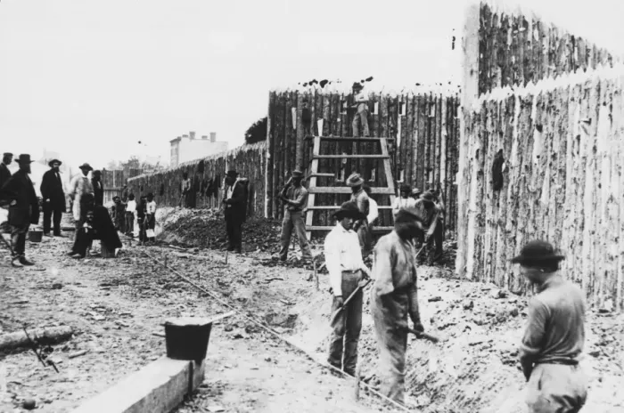 Framed Print : Barricades on Duke Street