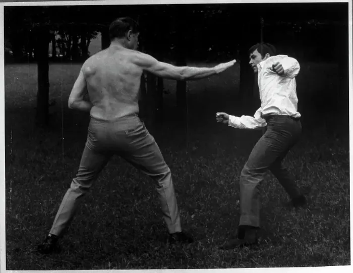 Framed Print : Barry Evans Learning Karate