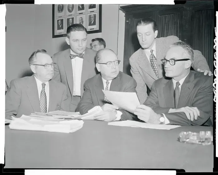 Framed Print : Barry Goldwater and Associates in Meeting Framed Print : Barry Goldwater and Associates in Meeting