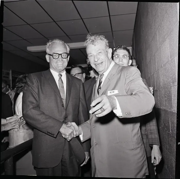 Framed Print : Barry Goldwater Greets Everett Dirksen Framed Print : Barry Goldwater Greets Everett Dirksen